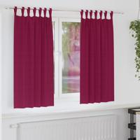 Gordijnen met gordijnen 2 pcs Wijnrood Polyester - thumbnail