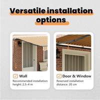 VidaXL Inklapbaar zonnescherm multikleur 400 × 300 cm - thumbnail