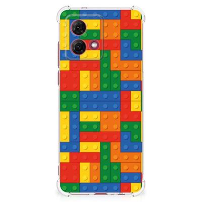 Motorola Moto G84 Doorzichtige Silicone Hoesje Blokken Motorola Moto G84 Doorzichtige Silicone Hoesje Blokken