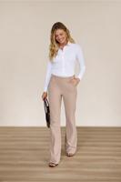 Flair LONG bonded trousers - latte - 94812 - thumbnail