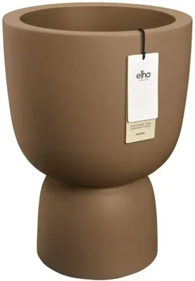 Elho Amber Coupe Round 41 - Bruin - Ø 41 x H 58 cm - Binnen en Buiten - 100% gerecycled