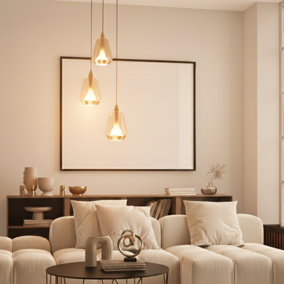 Lyora Design hanglampAlish 3-lichts amber glas - 9416968