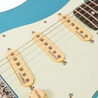 Vintage V6CAB Reissued Candy Apple Blue elektrische gitaar - thumbnail