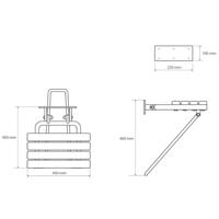 Opklapbare Douchezitting met Steunpoot Sapho Handicap 44x45 cm Wit - thumbnail