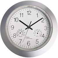 EUROTIME 56004 Wandklok Zendergestuurd 34 cm x 5 cm Zilver - thumbnail