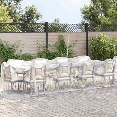 VidaXL Doorzichtig zeildoek met zeilringen 2x12 m polyethyleen VidaXL Doorzichtig zeildoek met zeilringen 2x12 m polyethyleen