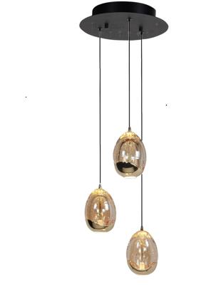 Highlight HanglampGolden Egg zwart 3-lichts - H5456.01