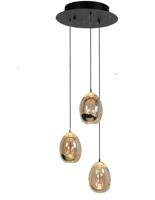 Highlight Hanglamp Golden Egg 3 lichts Ø 25 cm amber-zwart - thumbnail