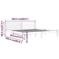 Bedframe massief grenenhout 200x200 cm - thumbnail
