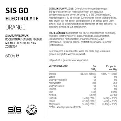 SIS Go Energy + Electrolyte Sinaasappel 500g SIS Go Energy + Electrolyte Sinaasappel 500g