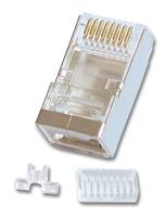 LINDY 62435 RJ45-stekker STP Cat.6, met invoerhulp, 10 stuks, grijs - thumbnail