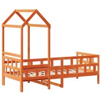 Kinderbed met huisje massief grenenhout wasbruin 90x200 cm - thumbnail