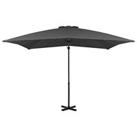 VidaXL Zweefparasol met aluminium paal 250x250 cm antracietkleurig - thumbnail