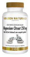 Golden Naturals Magnesium citraat 250mg 60 Vegetarische capsules - thumbnail