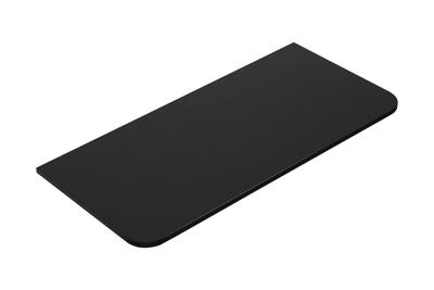 Topblad Wiesbaden Sulora 100x48 cm Afgeronde Hoeken Mat Zwart