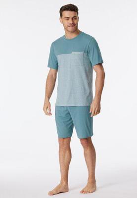 Schiesser Schiesser Pyjama Short bluegrey 181167 48/S