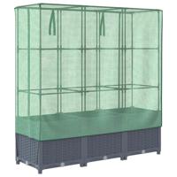 VidaXL Plantenbak verhoogd met kashoes 120x40x138 cm rattanlook - thumbnail