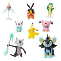 Pokemon Battle Figure - Multi Pack (Tepig, Oshawott, Snivy with Stand, Rotom with Stand, Pikachu, Snubull, Alolan Marowak, Luxio - thumbnail