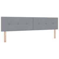 Boxspringbed met matras en LED stof lichtgrijs 200x200 cm - thumbnail