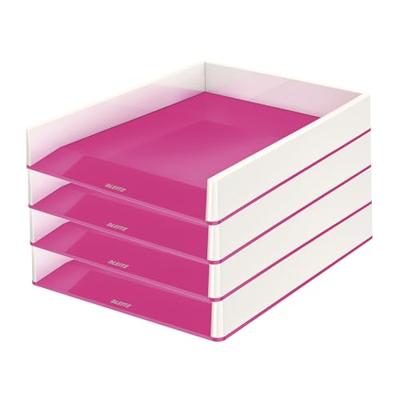 Brievenbak leitz wow wit/roze | 4 stuks
