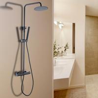 Xellanz Twenty Eco Thermostatische Regendoucheset - Opbouw - Rond - Mat Zwart - thumbnail