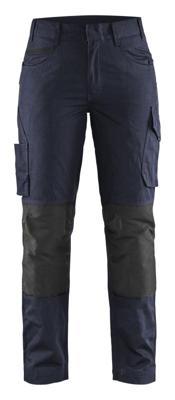 Blåkläder Dames service werkbroek met stretch 71951330 | Donker marineblauw/Zwart | Maat 40 - 7330509646946