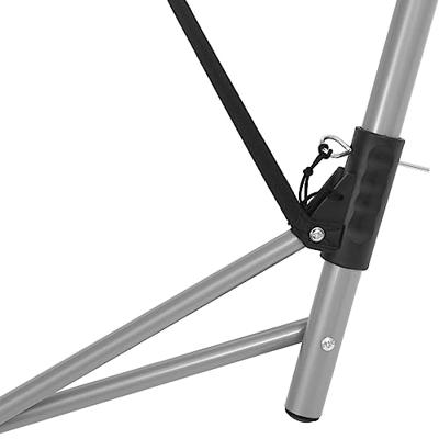 VidaXL Hangmat met inklapbare standaard zwart