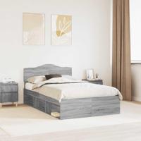 Bedframe Grijs Sonoma 120 x 190 cm Massief grenenhout - thumbnail