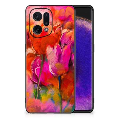 Kleurrijke Telefoonhoesje OPPO Find X5 Tulips