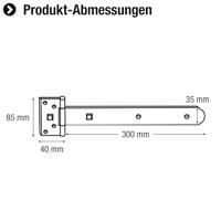Connex Kruishengsel 300X35X40 Rvs - HVRJ20057 - thumbnail