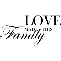 Love made this - Muursticker - thumbnail