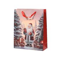Geschenktas Kerstman 8x18x24cm - thumbnail