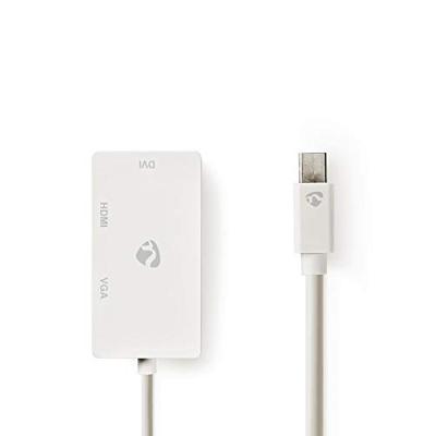 Nedis CCGB37465WT02 Mini Displayport-adapterkabel, Multiport Mini-displayport Male - Vga Female + Dvi-d 24+1-pins Female + Hdmi™-ingang 0,2 M Wit - thumbnail