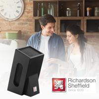 Richardson Sheffield spaghetti rods houten messenblok zwart - thumbnail