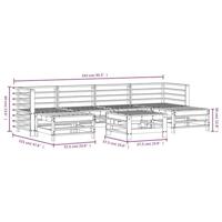 7-delige Loungeset massief grenenhout - thumbnail