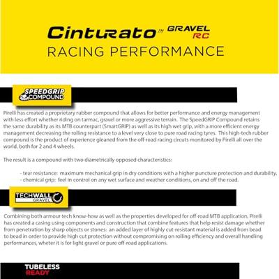 PIRELLI 40-622 cinturato gravel rc techwall speedgrip classic vouw 4216000