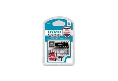 Dymo D1 duurzame labels wit op zwart 12 mm x 3 m printlint Dymo D1 duurzame labels wit op zwart 12 mm x 3 m printlint