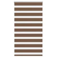 VidaXL Zebra rolgordijn 85x100 cm stofbreedte 80,9 cm polyester bruin - thumbnail