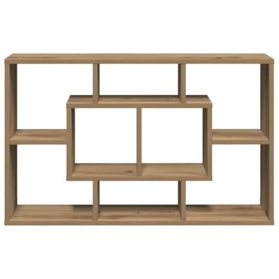 Wandschap 85x16x52,5 cm bewerkt hout artisanaal eikenkleurig