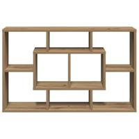 Wandschap 85x16x52,5 cm bewerkt hout artisanaal eikenkleurig - thumbnail