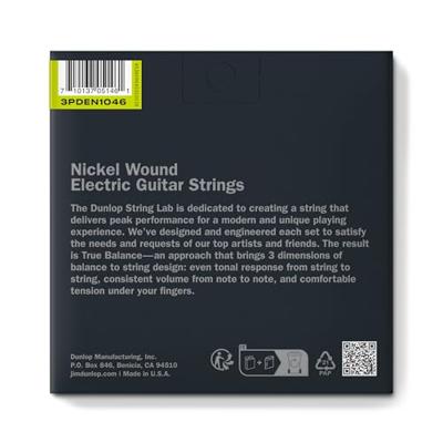 Dunlop 3PDEN1046 Nickel Plated Steel Medium 10-46 snaren voor elektrische gitaar (3 sets)