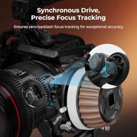SMALLRIG F60 Modulaire Follow Focus met A/B Stops, Maakt een Breed Bereik (0,6 kgf-1,8 kgf) Traploze Dempingaanpassing Mogelijk, met 15 mm Staafklem en Snap-on Tandwielringriem - 5163 - thumbnail