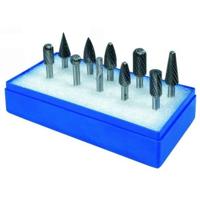 Promat/Tecwerk Stiftfrees-set | schacht-d. 6 mm 10-delig | hardmetaal vertanding kruis | kunststof cassette - 4000868788 - thumbnail