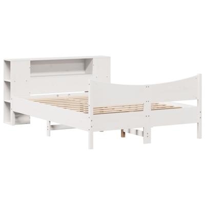 Bedframe zonder matras massief grenenhout wit 200x200 cm