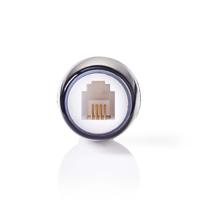 Anti-Twist Telecom-Adapter | Type Aansluiting: RJ10 | Type adapter: Adapter | PVC | Transparant / Zwart - thumbnail