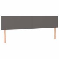 Boxspring met matras kunstleer grijs 120x190 cm - thumbnail