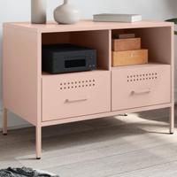Tv-meubel 68x39x50,5 cm staal roze - thumbnail