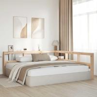 Boekenkast Hoofdeinde L-vormig 180 cm massief grenenhout - thumbnail