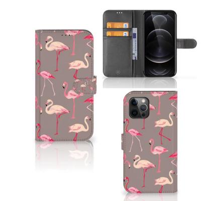 Apple iPhone 12 Pro Max | Telefoonhoesje | Met pasjeshouder | Flamingo Apple iPhone 12 Pro Max | Telefoonhoesje | Met pasjeshouder | Flamingo