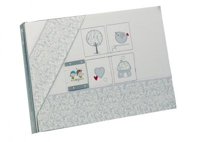 Gamberritos laken set grijs figuurtjes 3-delig Gamberritos laken set grijs figuurtjes 3-delig